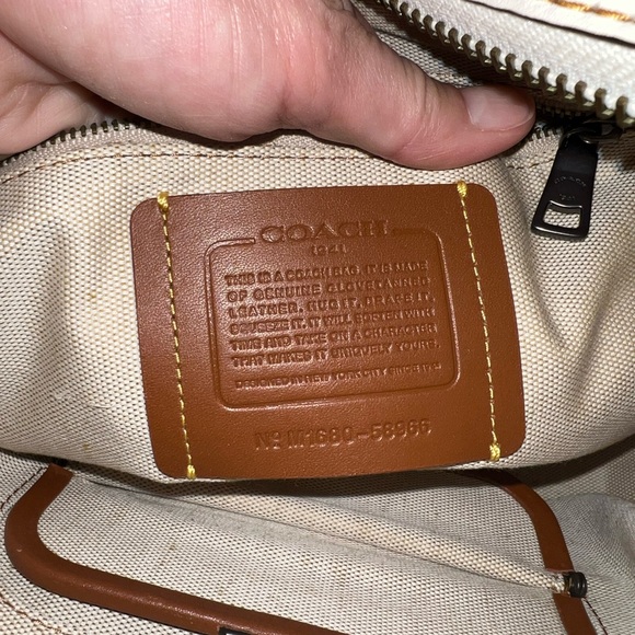 Coach Rouge Beige Tote with Snakeskin Accents - Picture 11 of 17